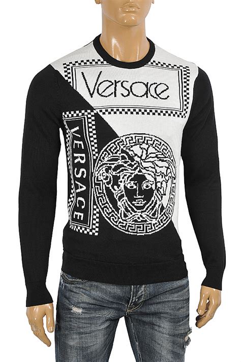 white versace jumper mens|versace sweater for men.